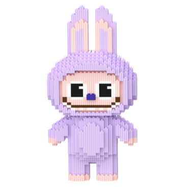 Конструктор Magic Blocks Лабубу Висота 30 см Бузковий - Купити