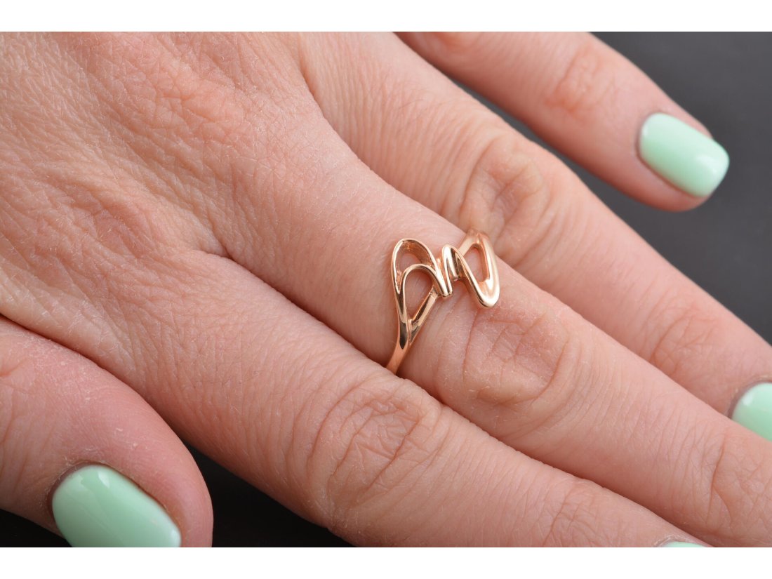 Каблучка "Вихор" без каміння - Купити