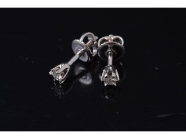 Сережки на закрутках із діамантами - Фото Сережки на закрутках із діамантами - Купити