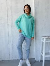 Ніжний светр-туніка в стилі Oversize 230222-2 Ментол