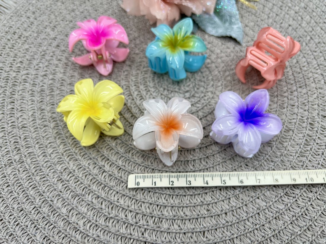 Краби для волосся кольорові, глянець. 4 см - Купити