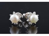 Сережки з перлами і діамантами - Фото1 Сережки з перлами і діамантами
