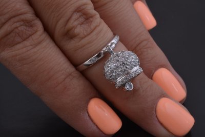 Каблучка з дзвіночком у стилі Chantecler, срібло - Фото8 Каблучка з дзвіночком у стилі Chantecler, срібло