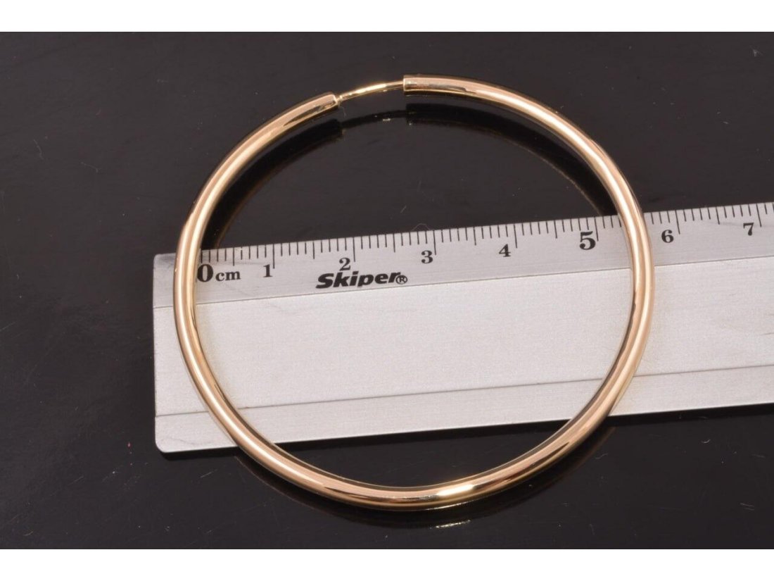 Сережки-кільця 5см, шарнір, ручна робота - Фото4 Сережки-кільця 5см, шарнір, ручна робота