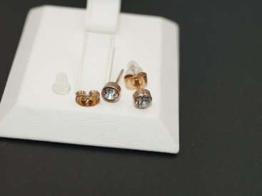 Сережки гвоздики Stainless Steel. Позолота, 4 мм. - Купити