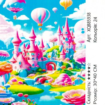 Алмазна мозаїка Рожевий Замок 30*40 см - Купити