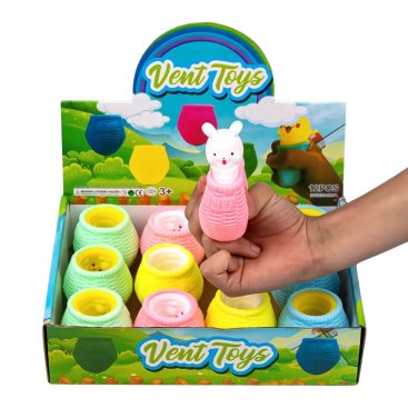 Антистрес тиснув Зайчик у Кошику 11 см - Купити