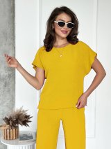 Костюм із амер. крепу INNOE 210368-1 Гірчичний - Innoe