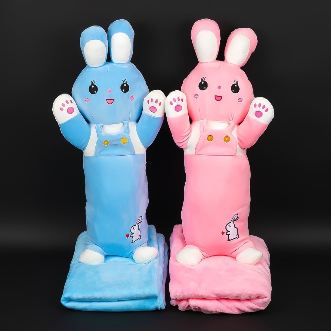 М'яка іграшка Подушка з Пледом Зайчик 70 см