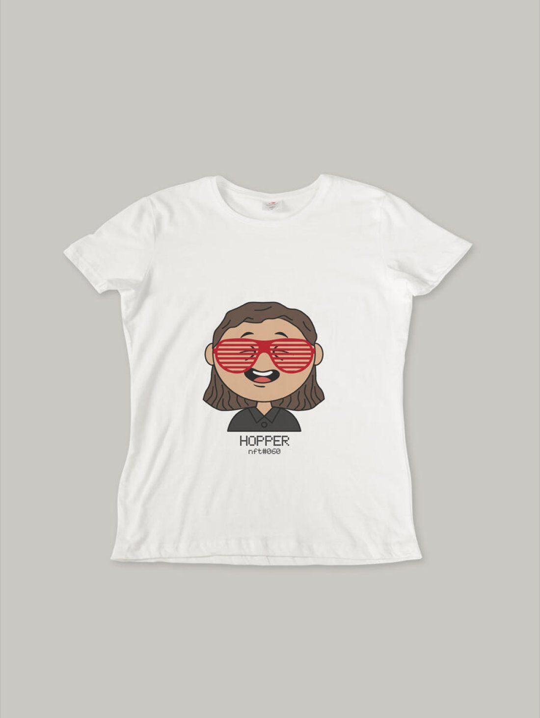 Жіноча футболка, біла з принтом аватара Hopper 060