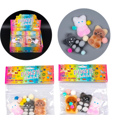 Антистреси Котики пухнасті з кульками 5 см - Купити