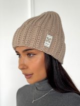 Тепла шапка з м’якої пряжі крупної в’язки INNOE 950234-1 Фрез