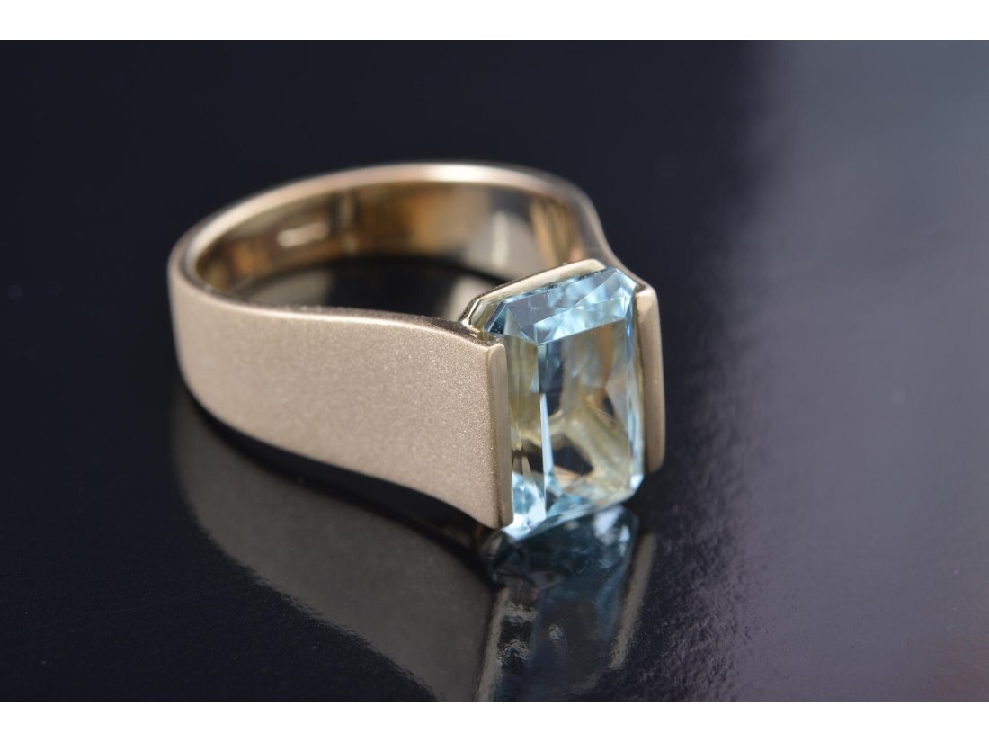 Каблучка із топазом октагон