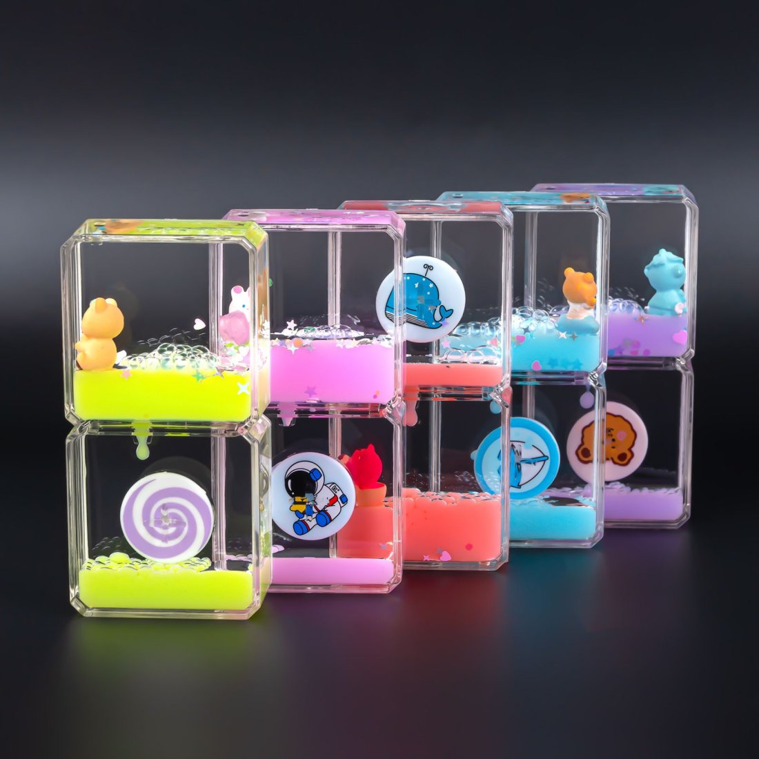 Гелевий годинник Квадро 10 см