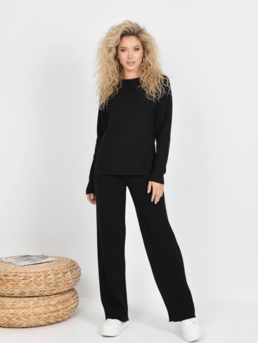 Костюм з ангори з оригінальними швами INNOE 210370-1 Чорний - Купити