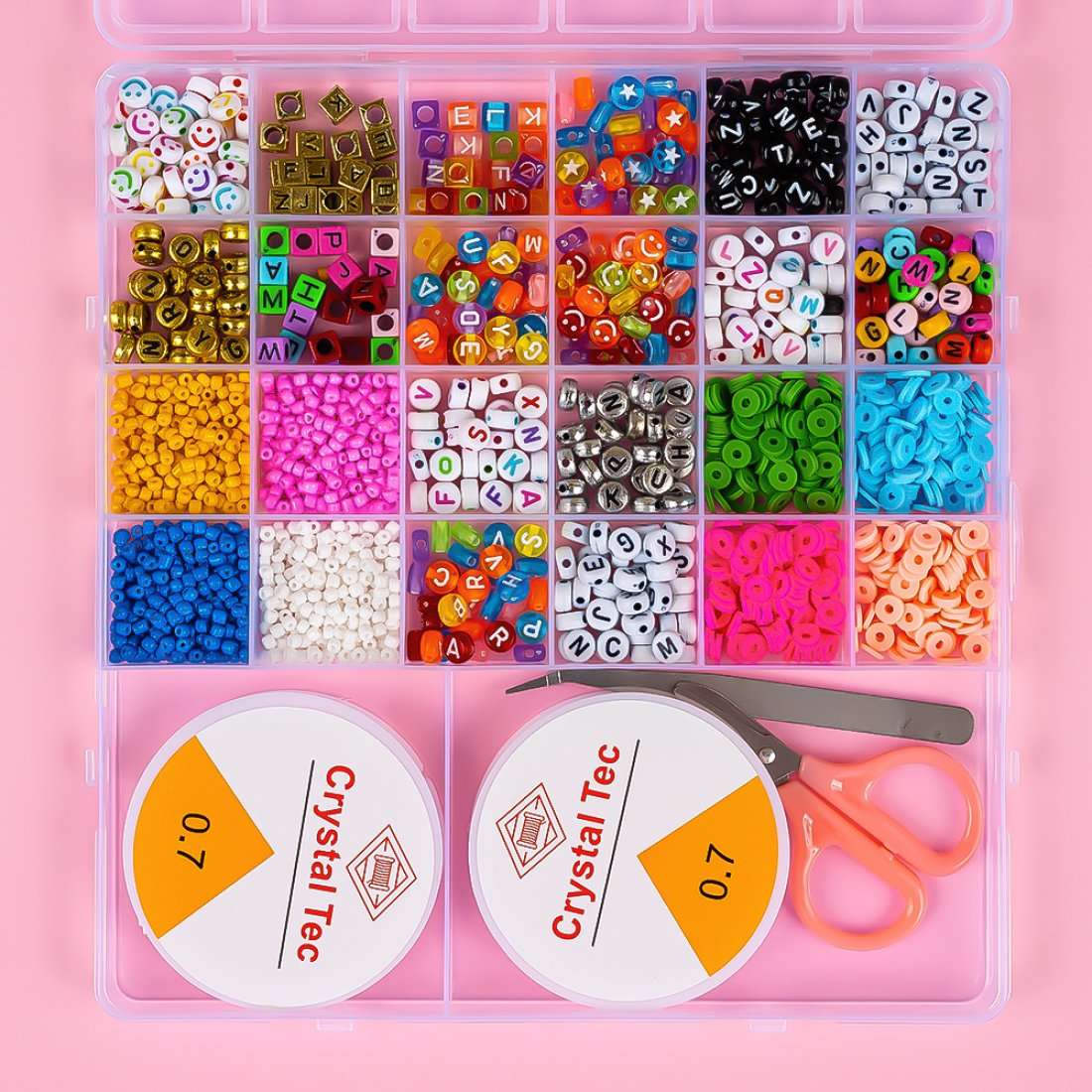 Набір бісеру для плетіння браслетів Кубик 20 см