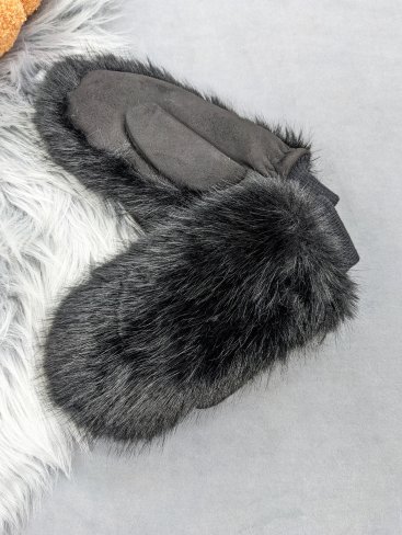 Утеплені хутряні рукавиці для зими INNOE 85005-1 Чорний - Купити