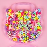 Набір намистин для плетіння браслетів Котик 14 см