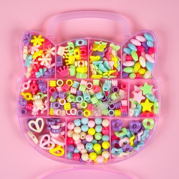 Набір намистин для плетіння браслетів Котик 14 см - Купити