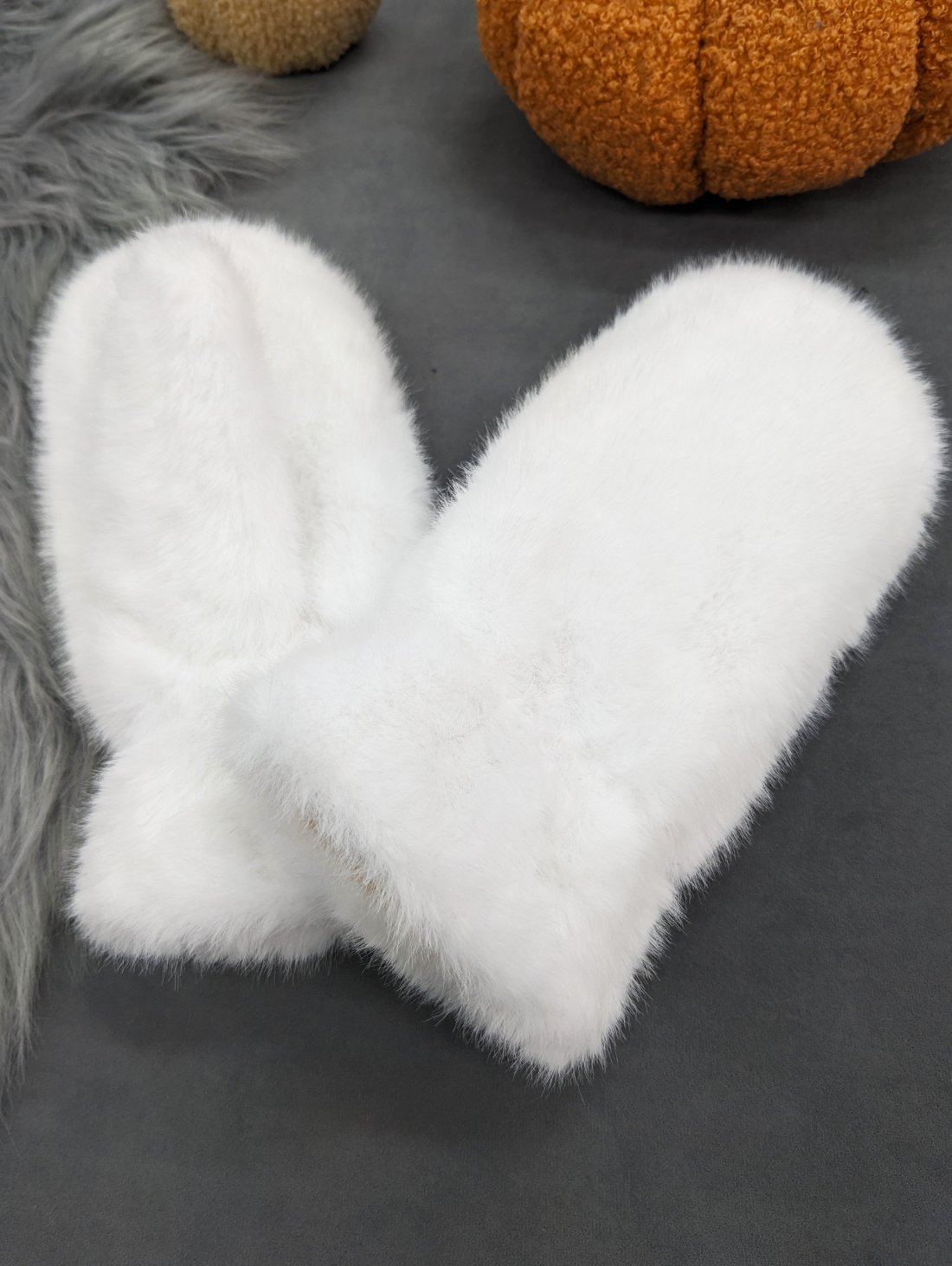 Ультрам’які хутряні рукавички INNOE 85005-2 Білий - Innoe