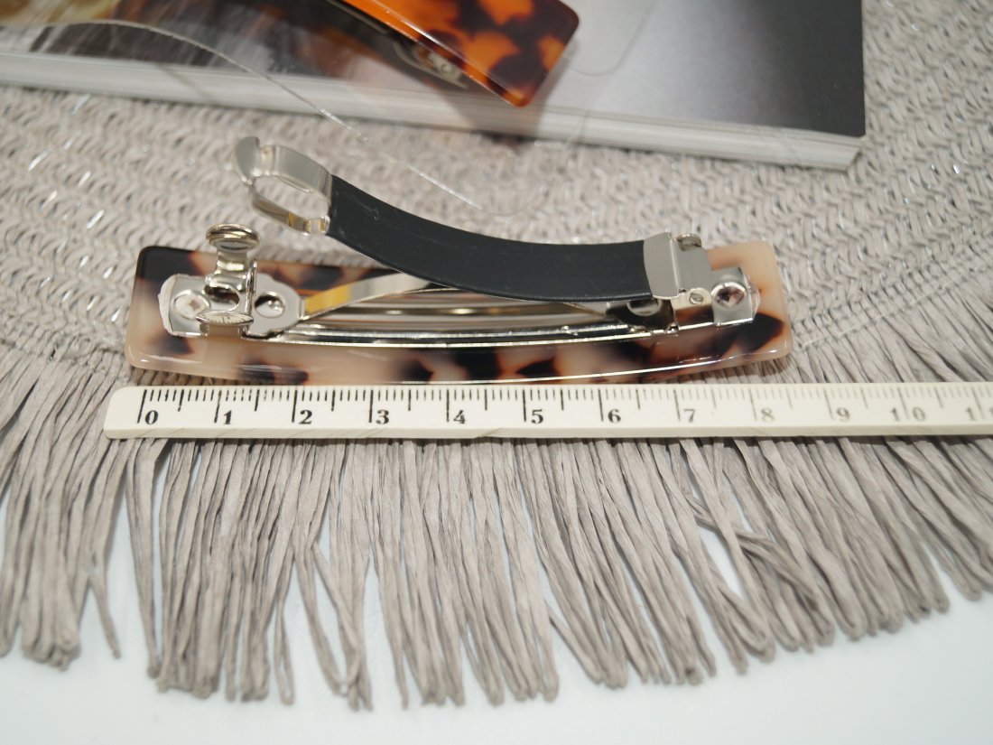 Заколка автоматична. Французький пластик. 8.5 см. - Кристалік