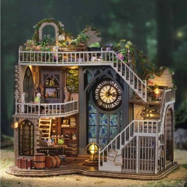 3D Румбокс «Магічний будинок»‎ DIY DollHouse + пилозахисний купол - Купити