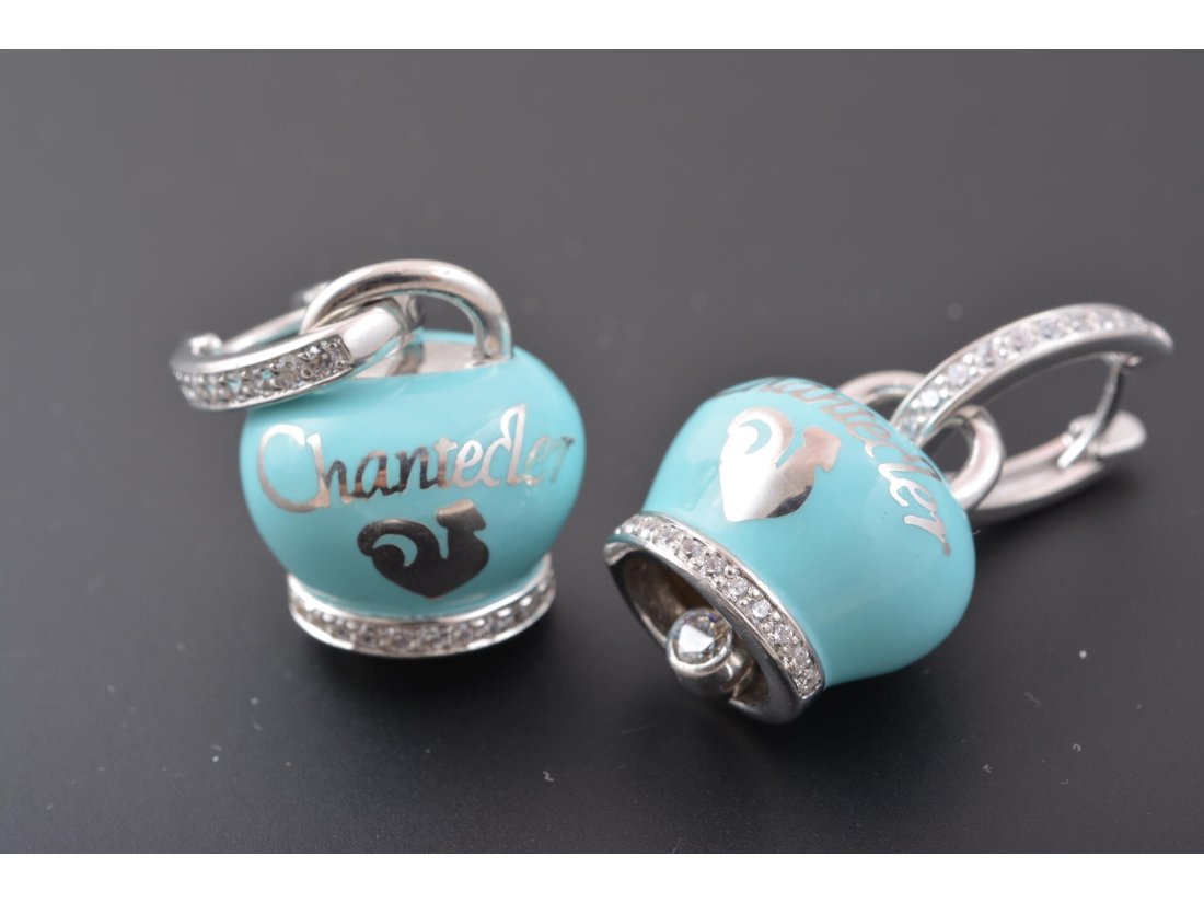 Сережки у стилі Chantecler &quot;Срібло з емаллю&quot;, срібло