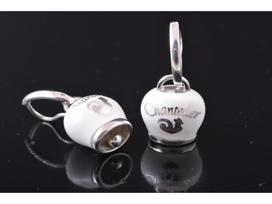 Сережки з емаллю в стилі Chantecler, срібло