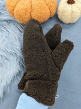 М’які рукавиці з ефектом плюшу — комфорт і стиль для холодних днів INNOE 85005-3 Шоколадний