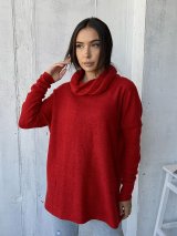 Яскрава туніка вільного крою 230222-1 Кораловий