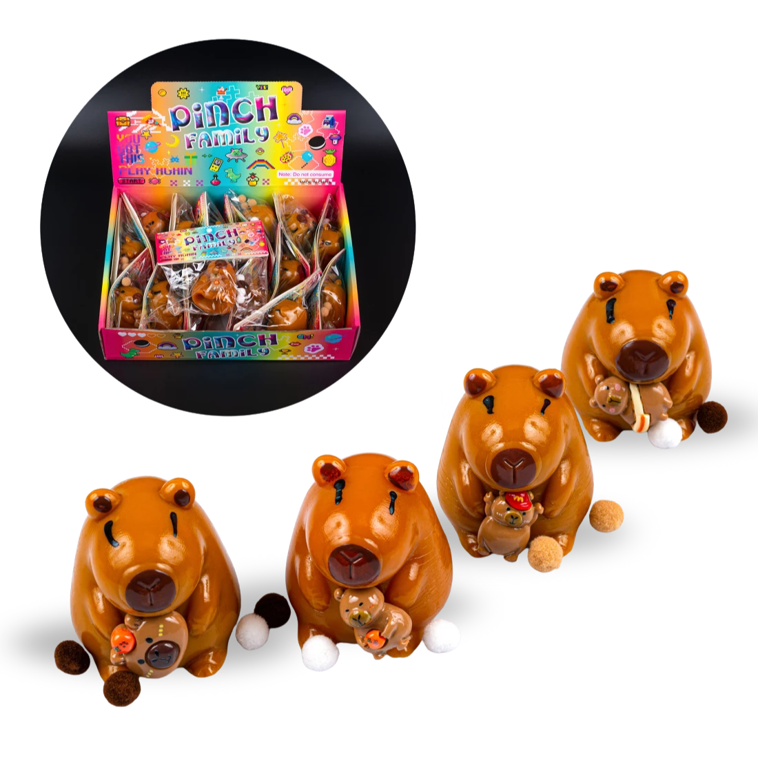 Антистрес Капібара з іграшкою 5 см, 64 г