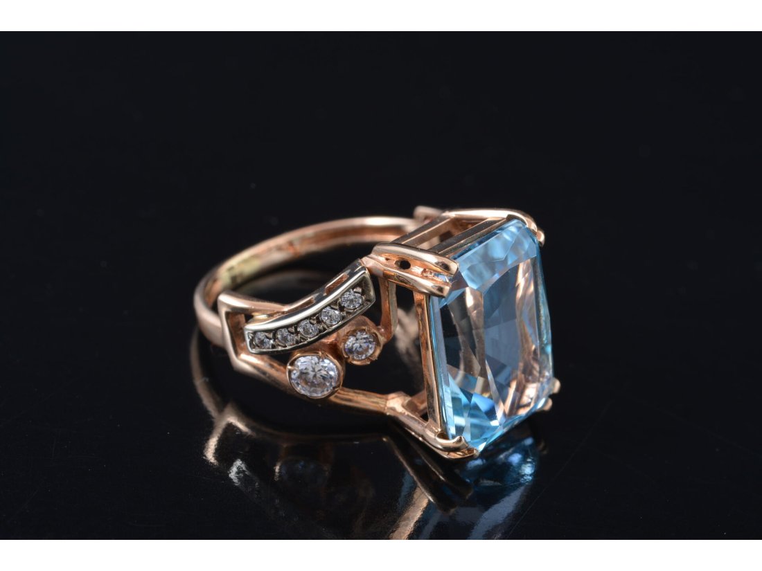 Гарнітур із топазами октагон