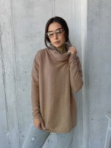 Довгий вільний светр туніка в стилі INNOE Oversize 230222-3 Бежевий