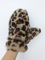 Зимові рукавиці з штучного хутра з принтом леопард INNOE 85005-4 Леопардовий