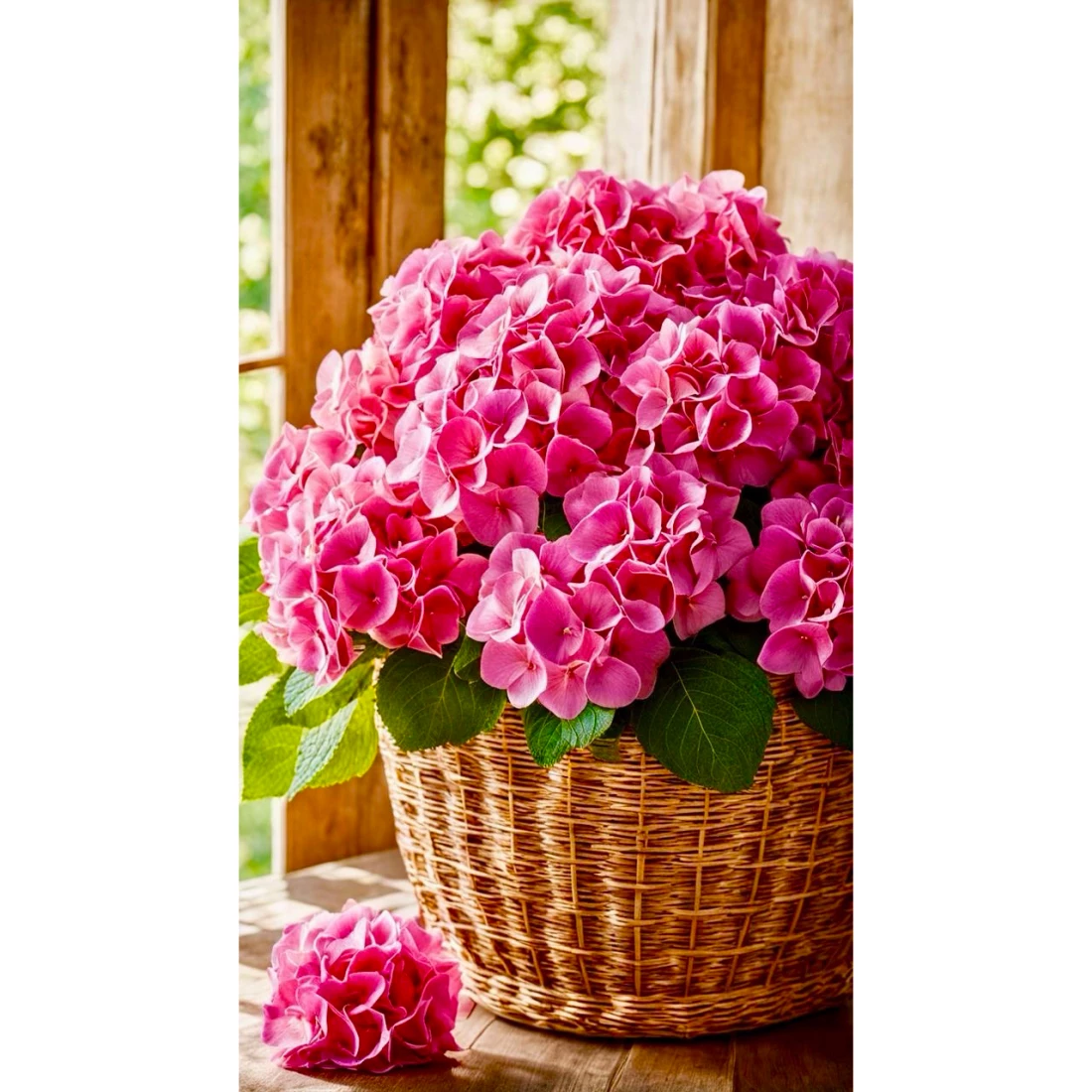 Алмазна мозаїка квіти у кошику 40*50 см