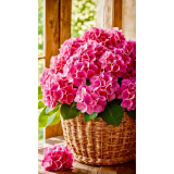 Алмазна мозаїка квіти у кошику 40*50 см