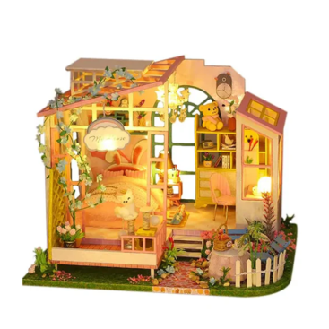 3D Румбокс "Dream in the flowers" DIY Dollhouse + Пилозахисний купол - Купити