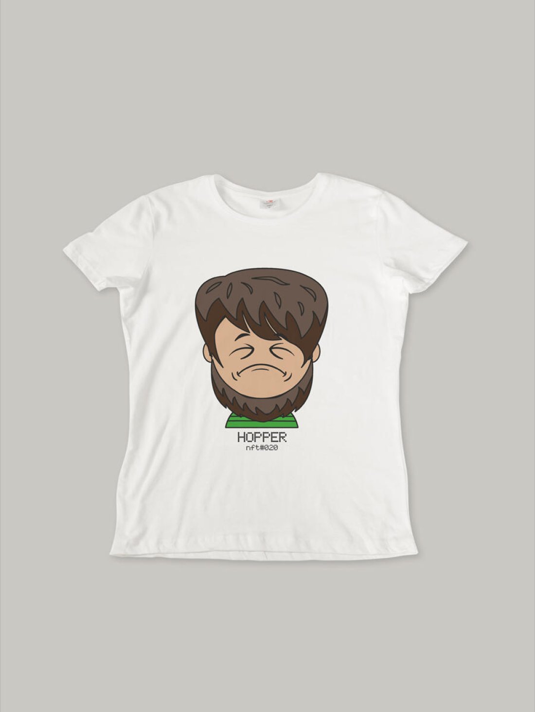 Чоловіча футболка, біла з принтом аватара Hopper 020 - Купити