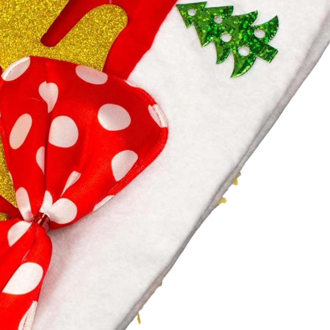 Новорічна шапка Діда Мороза бантик золото - Pobut