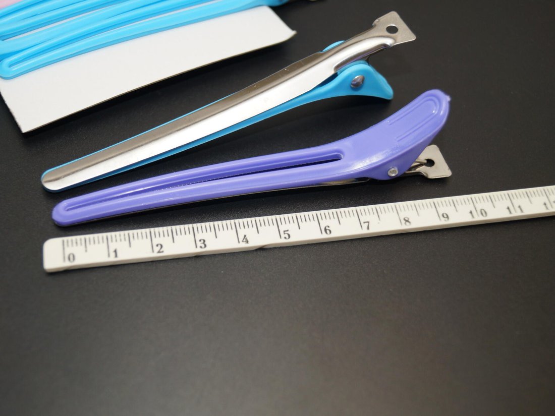 Затискач перукарський кольоровий - Кристалік