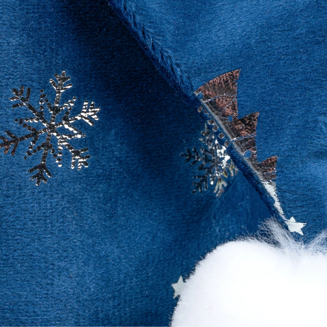 Новорічна шапка синя краса 39 см - Pobut