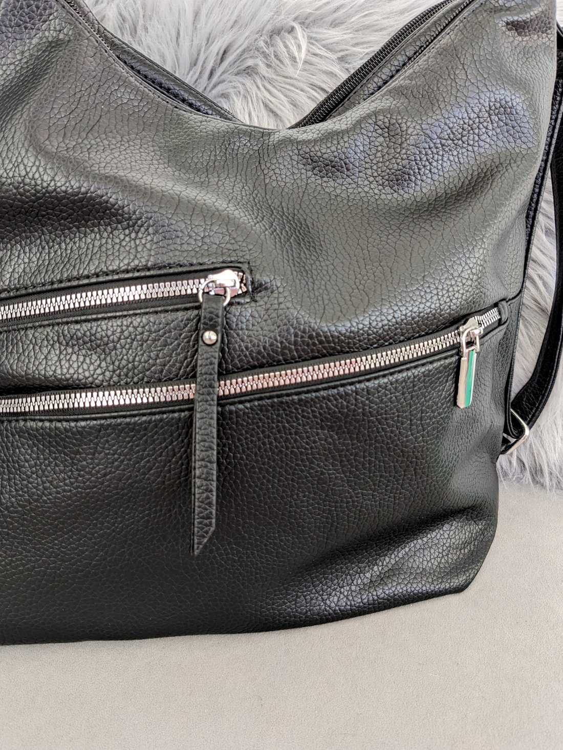 Сумка-рюкзак на блискавках для міського стилю INNOE 350014-1 Чорний