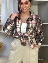 Універсальна жіноча сорочка оверсайз INNOE 300066-1 Рожевий