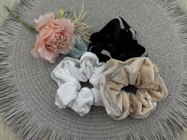 Резинки для волосся велюрова з камінням - Купити