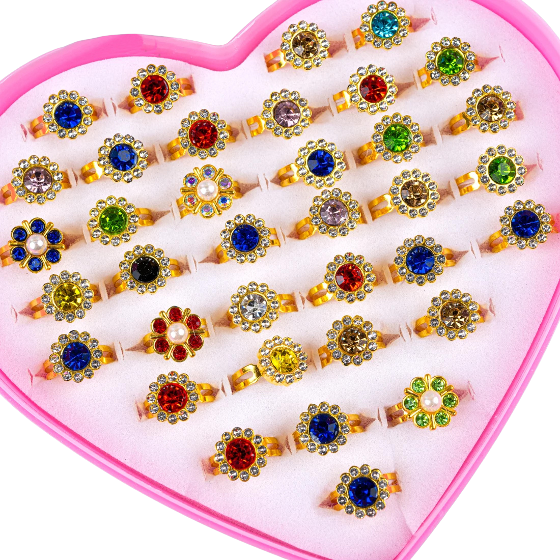 Кільця дитячі Аквамарин 36 штук