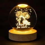 Нічник скляна куля Love 8 см