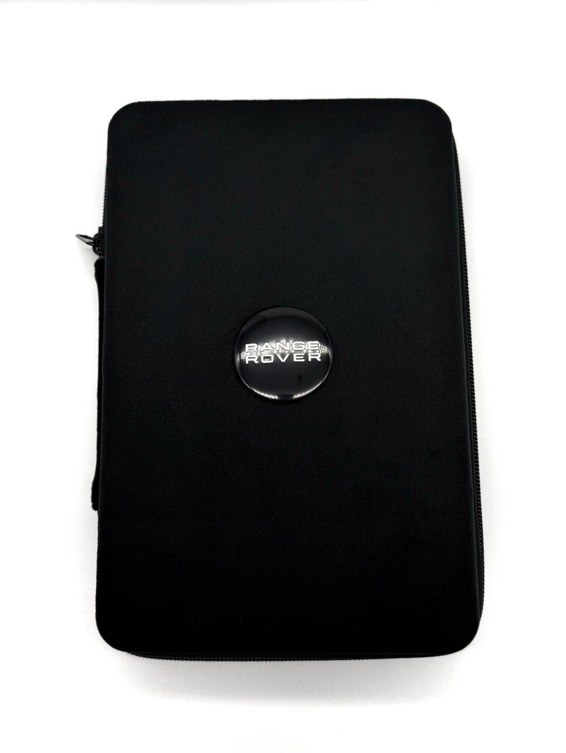 Подарунковий бокс з відкритими капчиками та мішечком з оригінальним авто-значком Range Rover