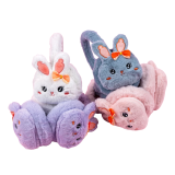 Хутряні навушники зайчики з морквою 6 штук