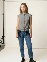 Легка бавовняна сорочка у клітину прямого крою INNOE 630002-1 Сірий - Innoe