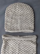 Стильний і практичний жіночий комплект — шапка та бафф INNOE 950065-1 Світло-бежевий